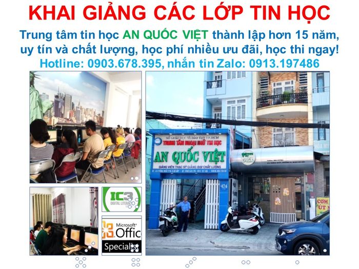 Hình ảnh 1 - Trung tâm Ngoại ngữ Tin học An Quốc Việt