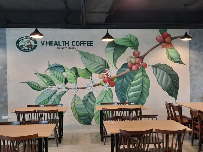 Không gian tươi mới và trẻ trung tại V.Health Coffee - Ảnh 3