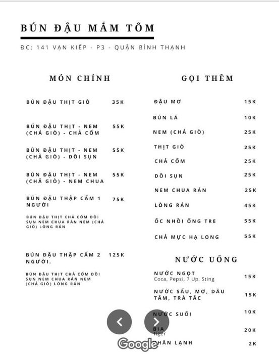 355 Quán Bún Đậu Mắm Tôm - Hương vị truyền thống đạt chuẩn