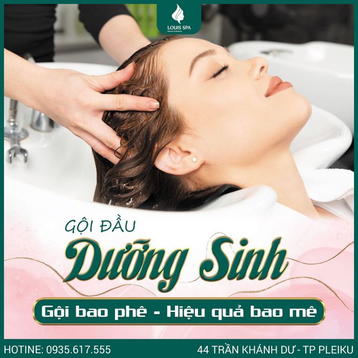 Khu vực gội đầu dưỡng sinh cao cấp tại Louis Spa