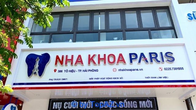 Thông tin chi nhánh Nha khoa Paris tại Hải Phòng
