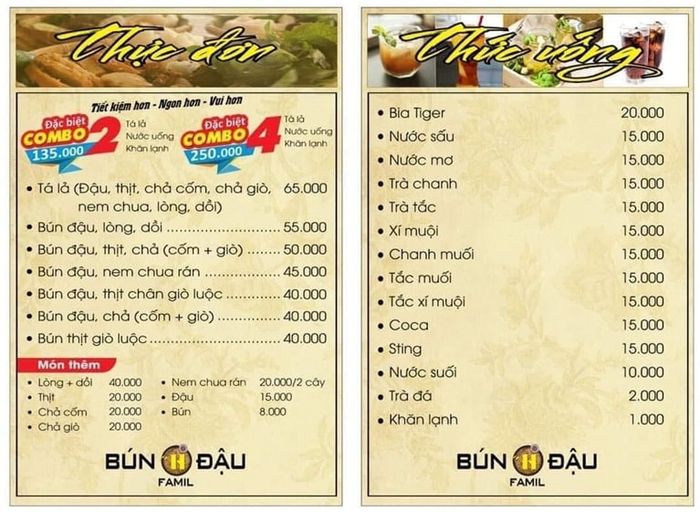 Bún Đậu H-Famil: Món bún đậu mắm tôm chuẩn Hà Nội giữa lòng Hóc Môn