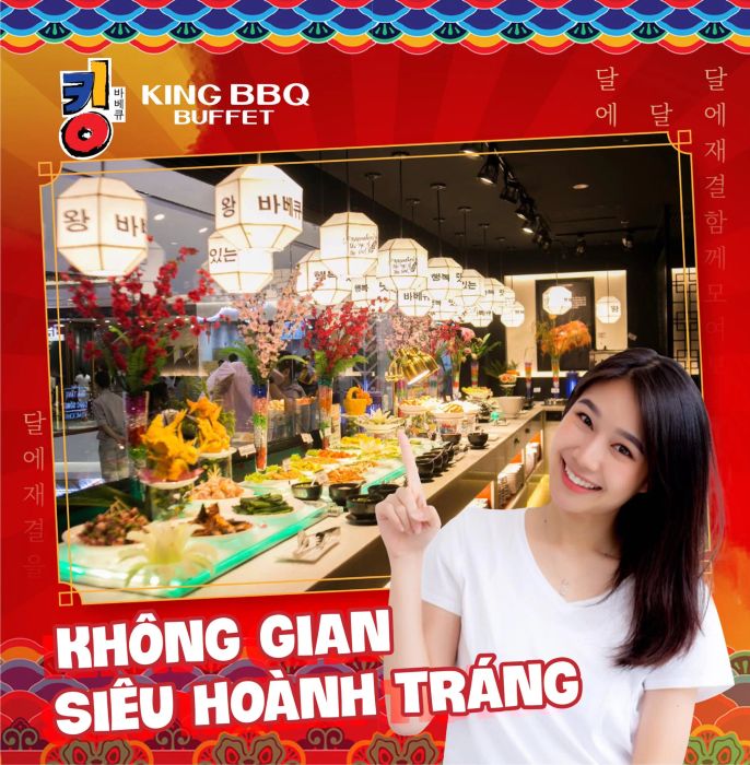 Hình ảnh không gian sang trọng tại King BBQ