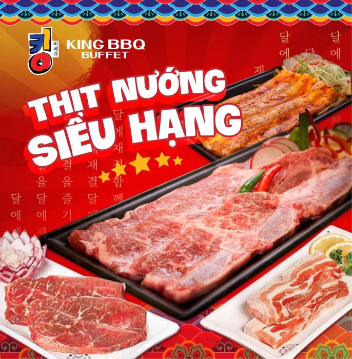 Hình ảnh thực đơn phong phú tại King BBQ