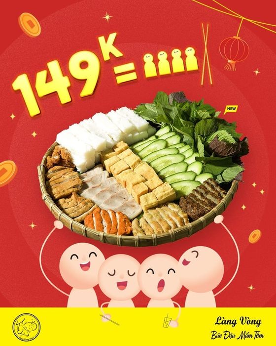 Bún Đậu Làng Vòng: Đặc sản bún đậu mắm tôm Hà Nội ngay tại Hóc Môn