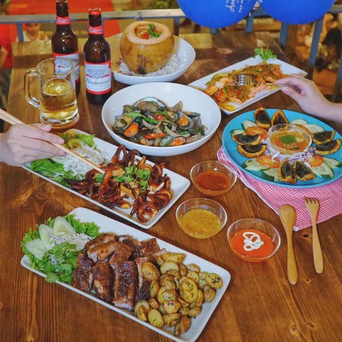 Những món ăn được trình bày nghệ thuật tại Thai Market Restaurant