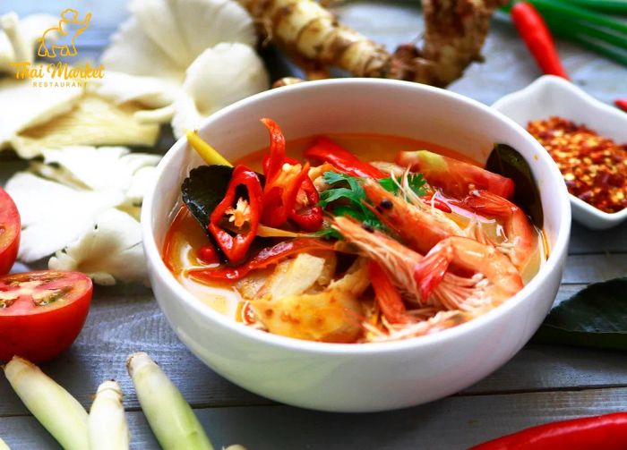 Không gian ấm cúng mang đậm phong cách Thái Lan tại Thai Market Restaurant