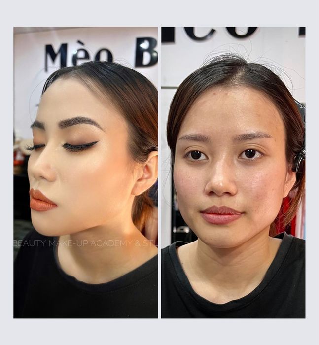 Khoảnh khắc thực hành chuyên nghiệp tại Mèo Beauty Makeup Academy