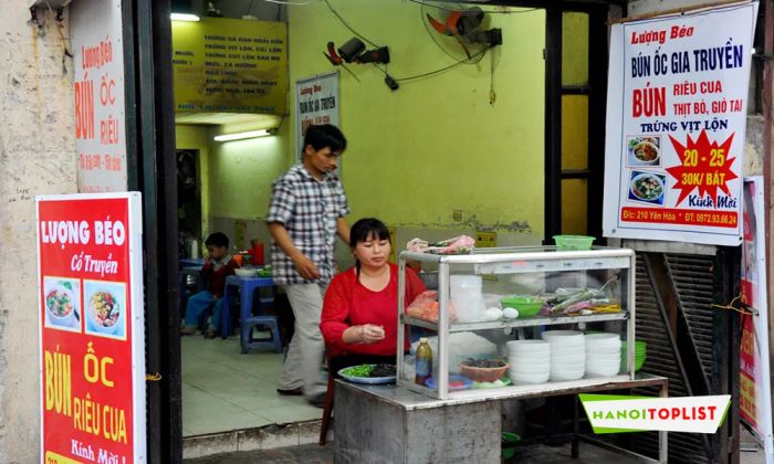bún ốc cô Lượng