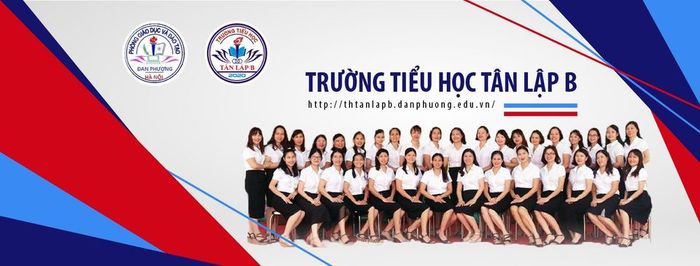 Hình ảnh khuôn viên xanh mát của Trường Tiểu học Tân Lập B
