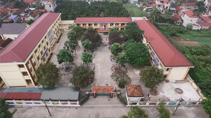 Khám phá Trường Tiểu học Phương Đình A qua ảnh 1 - Ngôi trường rực rỡ sắc màu với kiến trúc hài hòa giữa truyền thống và hiện đại