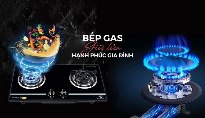 Hình ảnh bếp ga EURO SUN thiết kế hiện đại