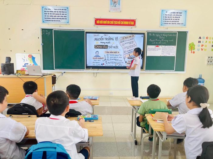 Hình ảnh không gian học tập hiện đại tại Trường Tiểu học Tân Lập B