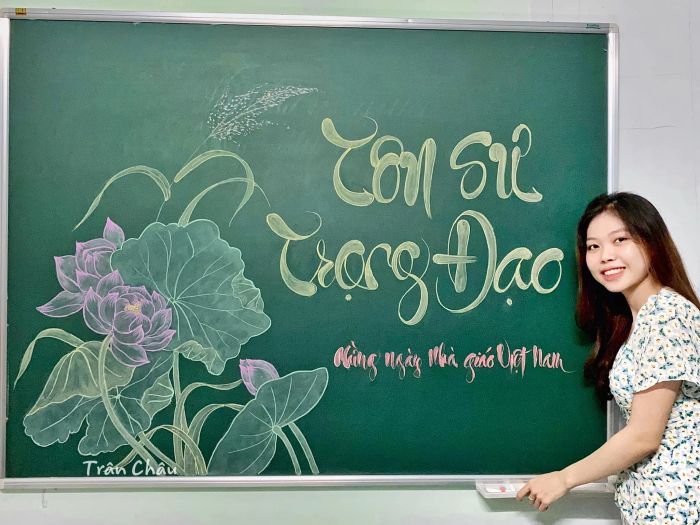 Hình ảnh minh họa cách trang trí bảng 20/11 (Nguồn: Sưu tầm)