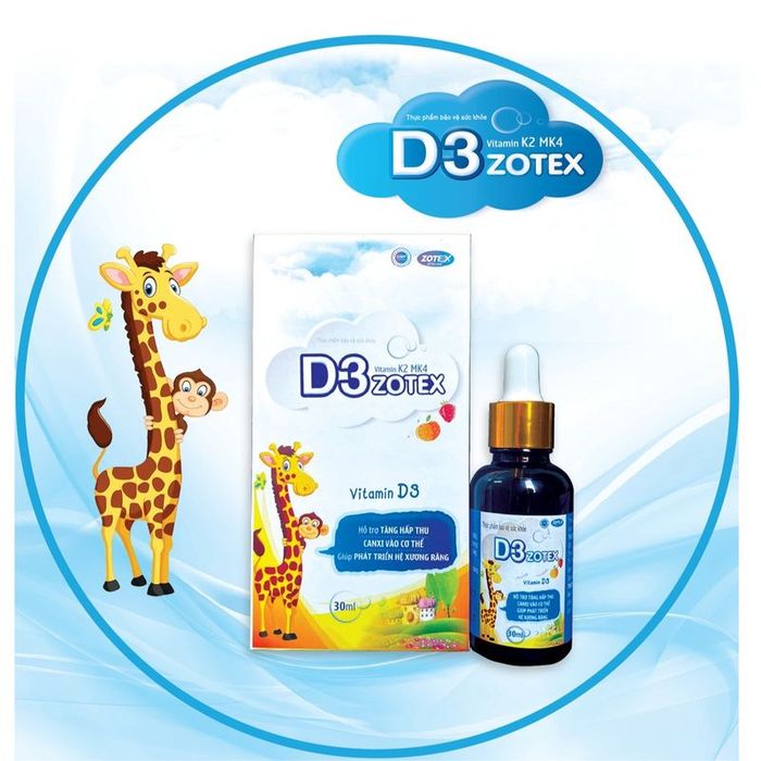Hình ảnh chi tiết sản phẩm Vitamin D3 K2 MK4 Zotex - góc nhìn chân thực