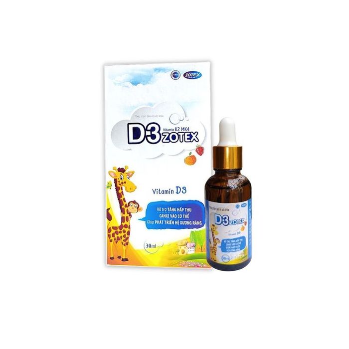 Hình ảnh sản phẩm Vitamin D3 K2 MK4 Zotex chính hãng