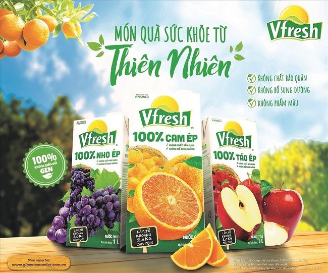 Nước ép Vinamilk - Màu sắc tự nhiên, hương vị thuần khiết