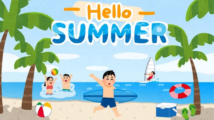 Mẫu PowerPoint mùa hè bắt mắt dành cho thiếu nhi