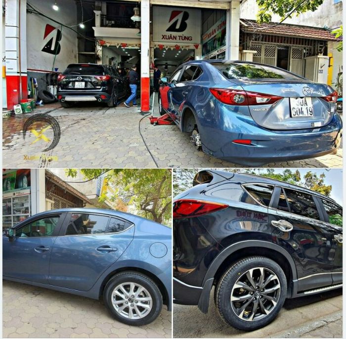 Hình ảnh quy trình thay lốp chuẩn quốc tế tại Xuân Tùng