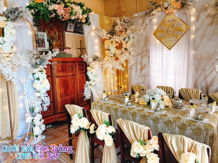 Hình ảnh không gian trang trí ấn tượng từ Dịch Vụ Cưới Hỏi Sóc Trăng