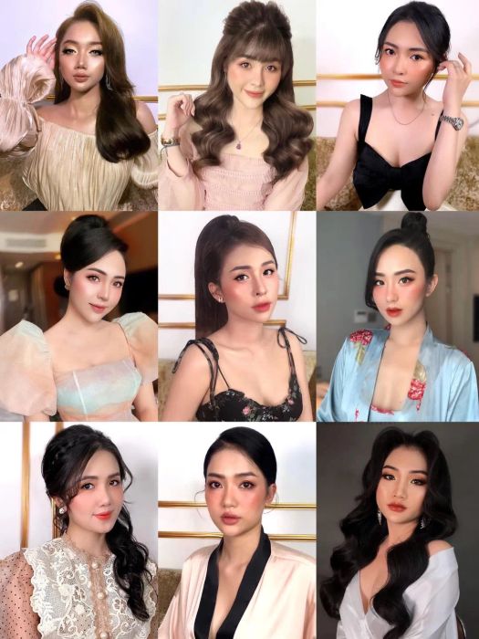 Hình ảnh học viên thực hành kỹ thuật make-up chuyên nghiệp