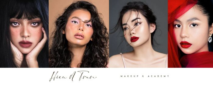 Hình ảnh học viên thực hành tại Hiếu N Trần Makeup & Academy