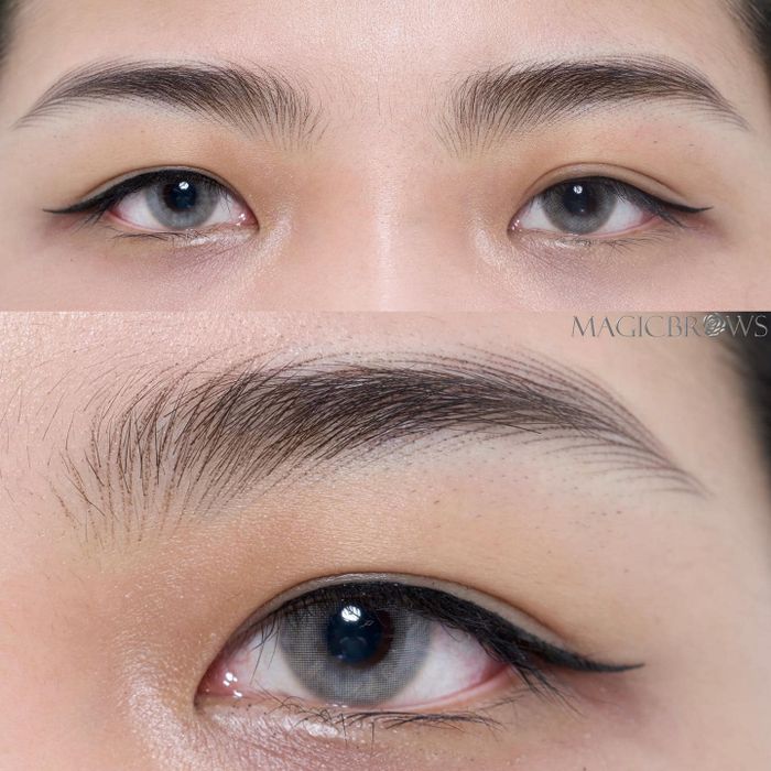 Hình ảnh kết quả điêu khắc Magic Brows tại Hương Trà Beauty & Academy (ảnh 1)