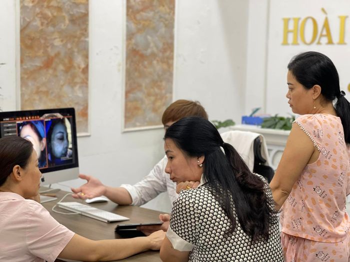 Hình ảnh thực tế về quy trình trị nám chuyên nghiệp tại Hoài Thương Spa