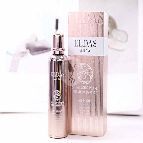 Hình ảnh thực tế tinh chất vàng Eldas Aura Shine Gold Pearl