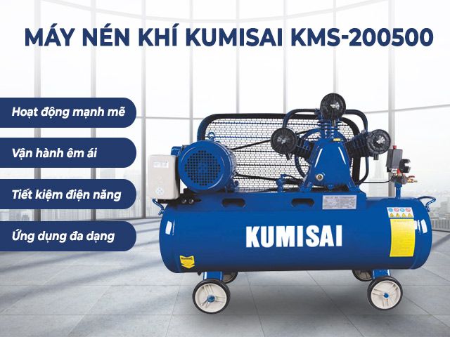 Hình ảnh thực tế máy nén khí Kumisai trong hoạt động sản xuất