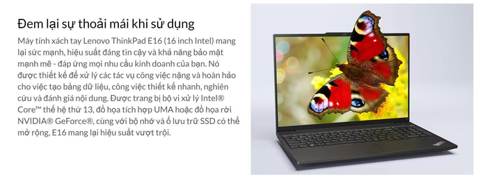 Laptop Lenovo Thinkpad E16 Gen 1 ảnh 1
