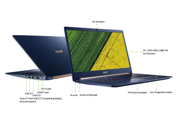 Laptop Acer Swift 5 SF514-52T-50G2(NX.GTMSV.001) Core i5 Kabylake R, Win 10