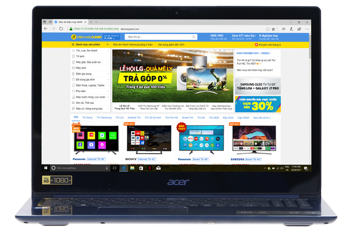 Acer Swift SF315 51 530V i5 8250U/4GB/1TB/Win10/(NX.GSKSV.001)