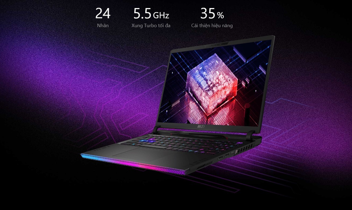 HIỆU NĂNG NGANG VỚI MÁY BÀN VI XỬ LÍ TỐI ĐA TỚI INTEL® CORE™ i9-13950HX