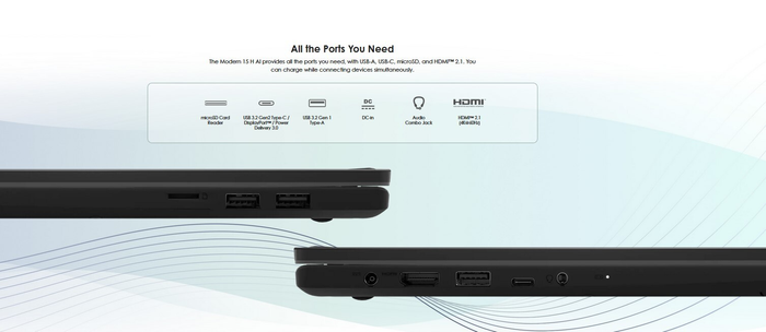 Laptop MSI Modern 15 H AI C2HMG-220VN