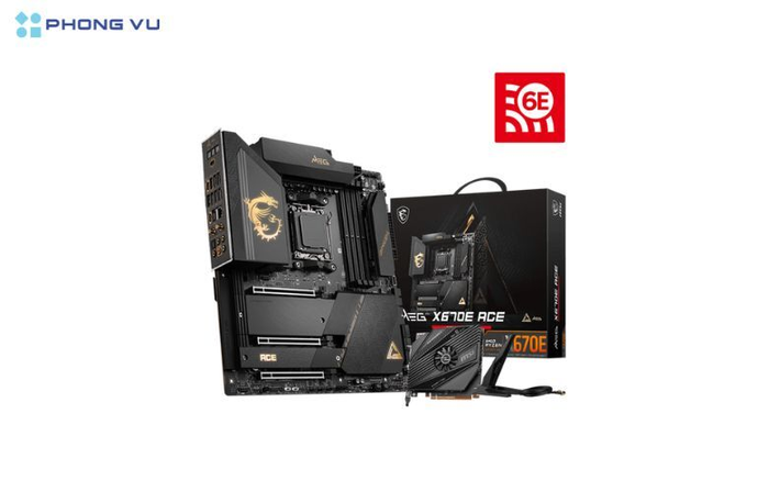 Thiết kế MSI MEG X670E ACE DDR5 mạnh mẽ, bền bỉ, sẵn sàng cho mọi cấu hình cao cấp