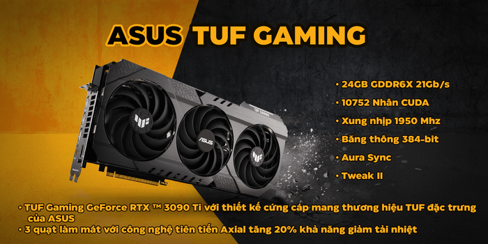 Card màn hình Asus TUF-RTX 3090 Ti-O24G-GAMING