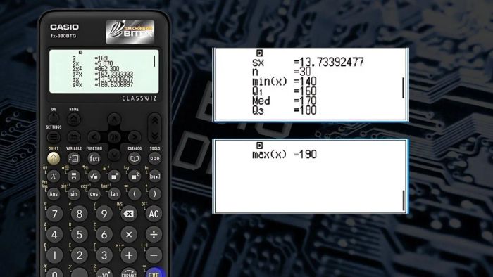 Hướng dẫn thao tác thống kê và nhập liệu bước năm trên Casio 880