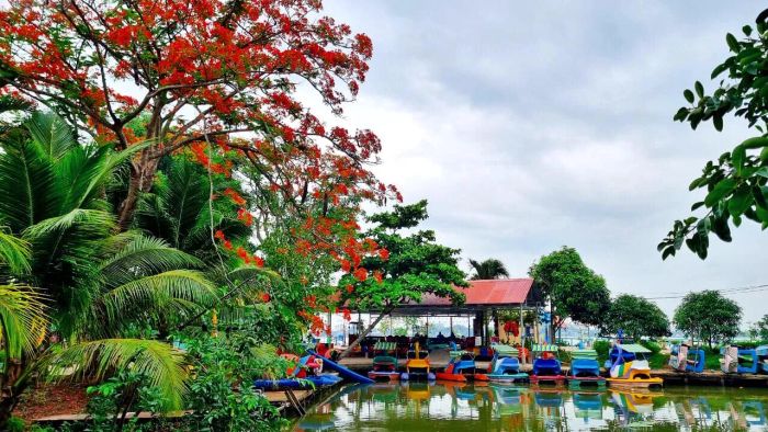 Không gian xanh mát tại Khu Du Lịch Vinh Sang