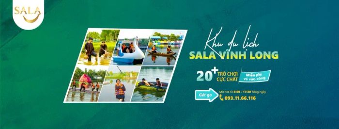 Không gian xanh mát tại Khu Du Lịch Sala