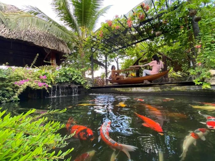 Không gian xanh mát tại CocoHome Vĩnh Long