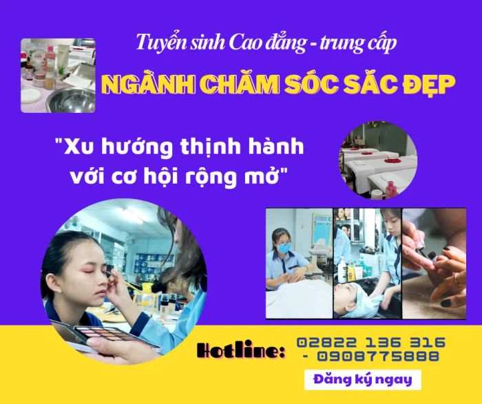 Phòng thực hành chăm sóc da chuyên nghiệp tại Trường Cao đẳng Bách khoa Nam Sài Gòn