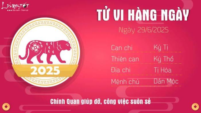 Tử vi hôm nay 29/6 của người tuổi Cọp