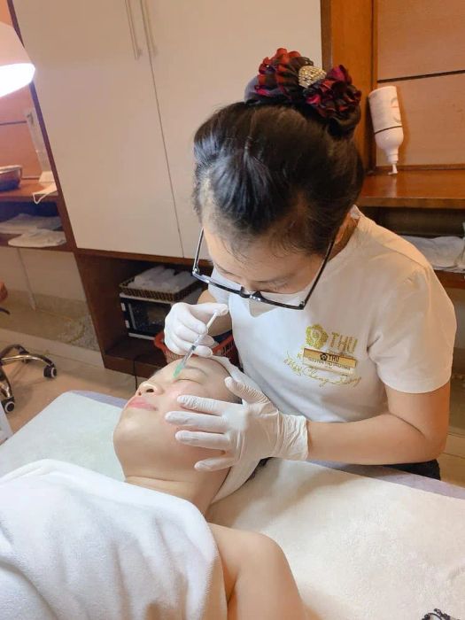 Hình ảnh quy trình chăm sóc da chuyên nghiệp tại Thu Clinic & Spa