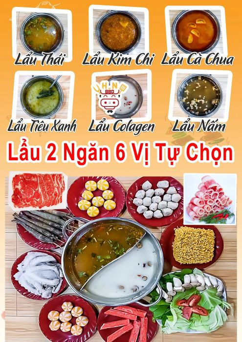 Không gian sang trọng tại Hội Ngộ BBQ Hồng Ngự