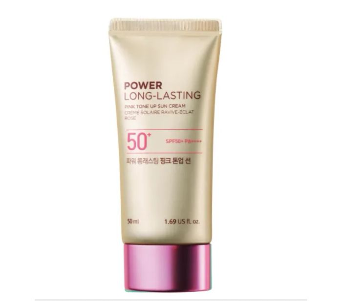 Hình ảnh minh họa Kem Chống Nắng Nâng Tone Power Long Lasting Pink Tone Up Sun Cream