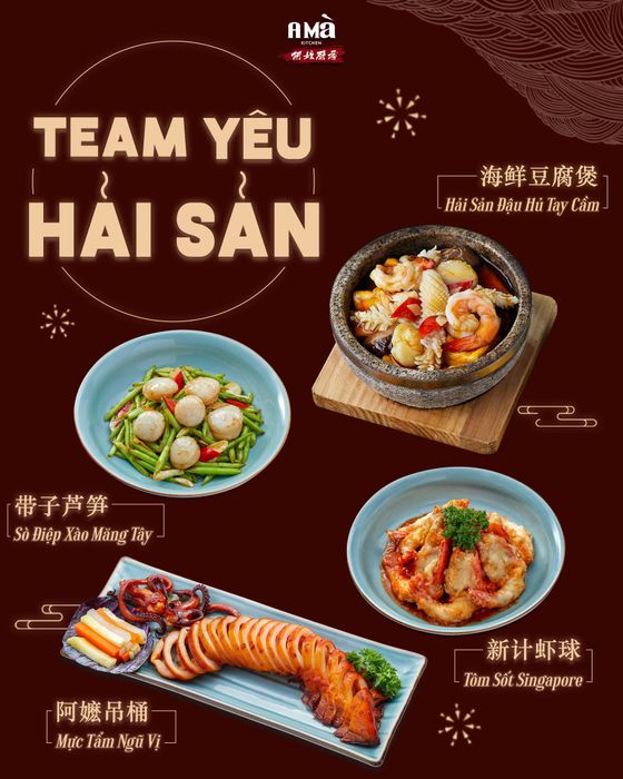 Góc check-in ấn tượng với biển hiệu neon tại A Mà Kitchen