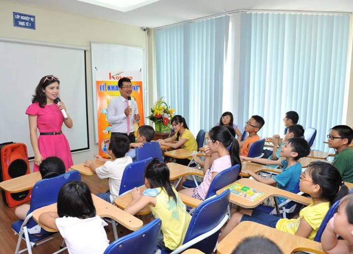 Hình ảnh lớp học MC nhí tại Kokono