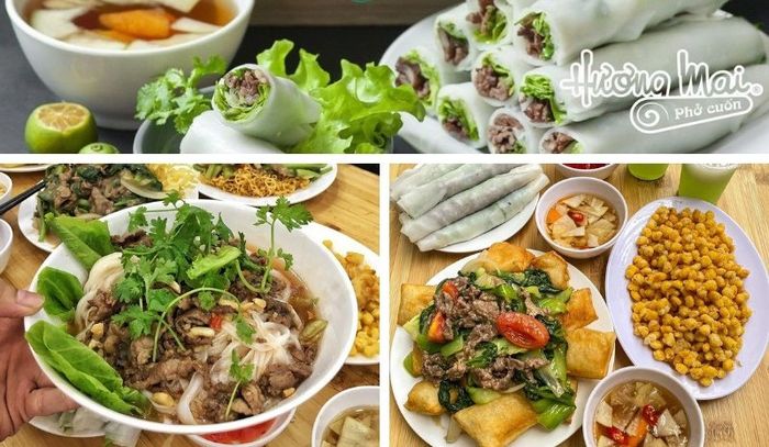 Hình ảnh món phở cuốn thanh mát tại Hương Mai