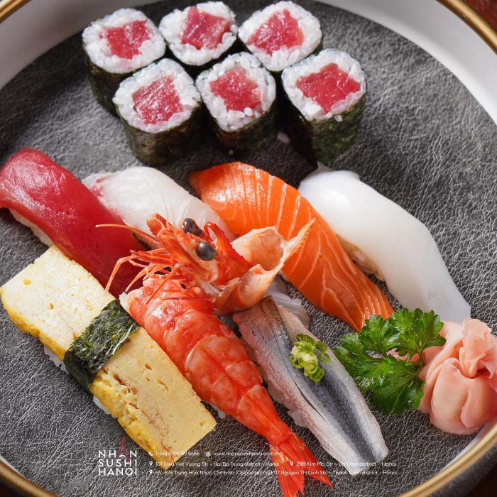 Nghệ thuật trình bày sushi tại Nhan Sushi - Ảnh 2